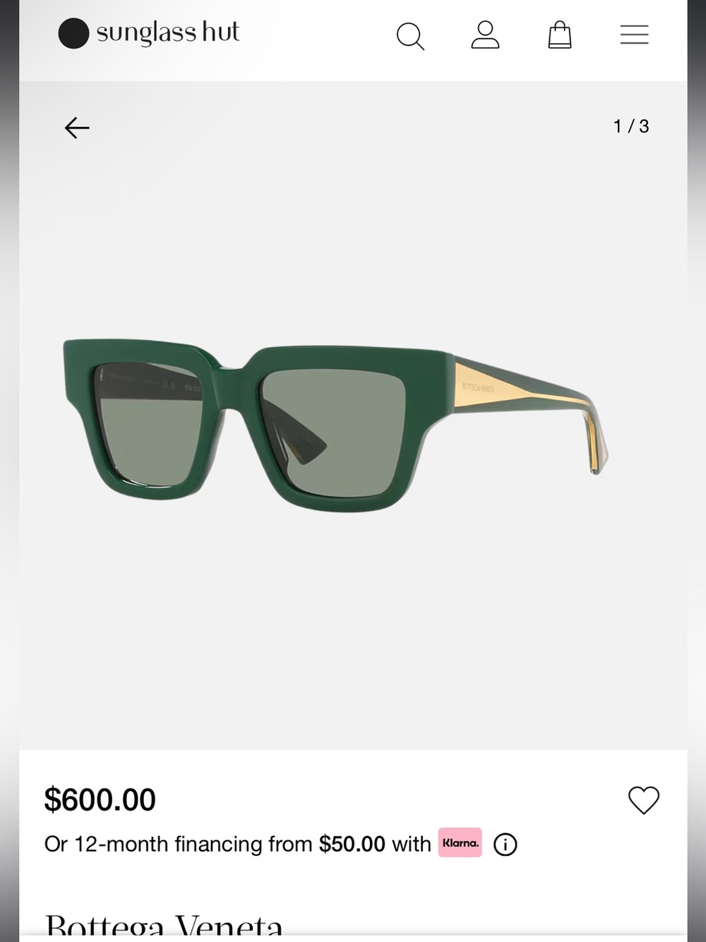 Bottega Veneta Green sunglasses